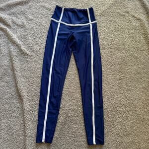 Manola Movement Atelier Blue White Athletic Legging Size Small